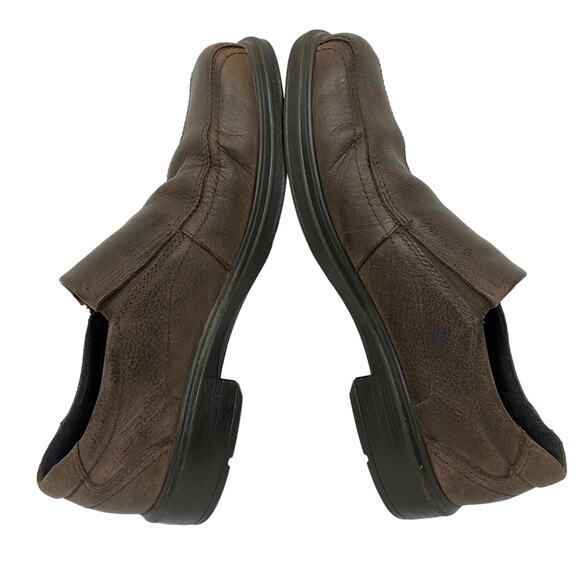 Ecco Brown Leather Square Toe Loafer Shoes EU 42 US 8-8.5 - Picture 8 of 10